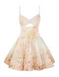 ZIMMER BEIGE CUT-OUT DRESS