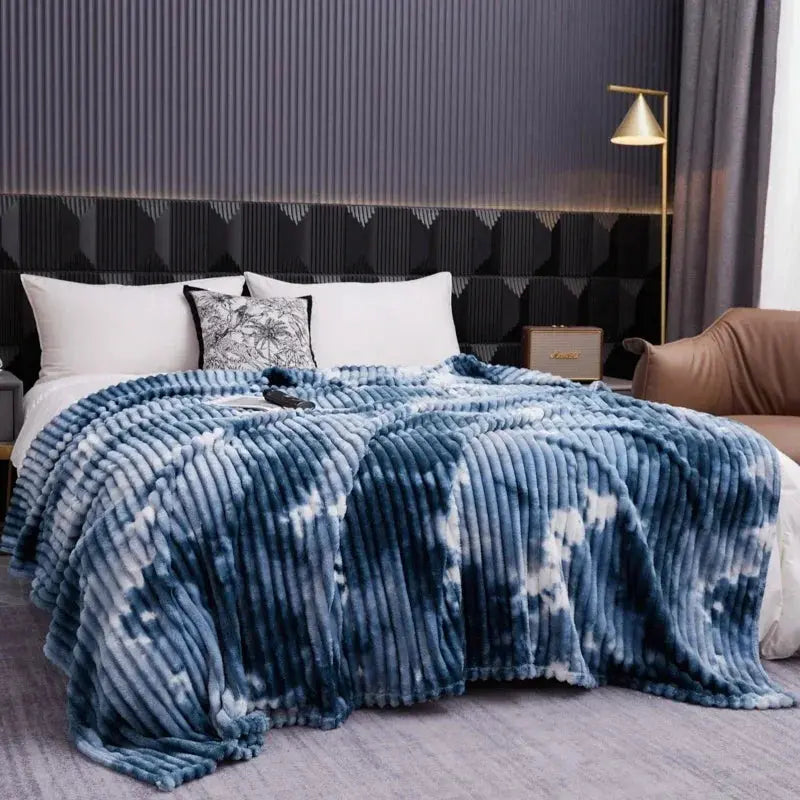 Snuffly® Tie-Dye Flannel Fleece Warm Blanket