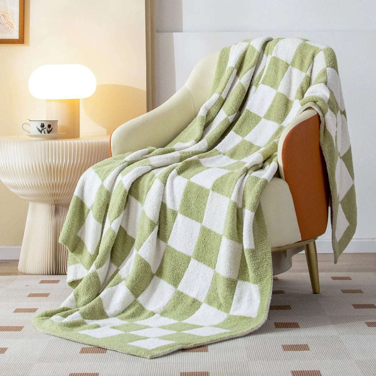 Snuffly® Checkered Flannel Fleece Blanket
