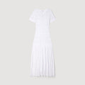 SANDRA BEADED KNIT MAXI DRESS WHITE
