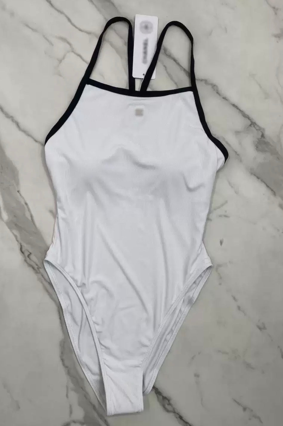 WHITE C SWIMSUIT