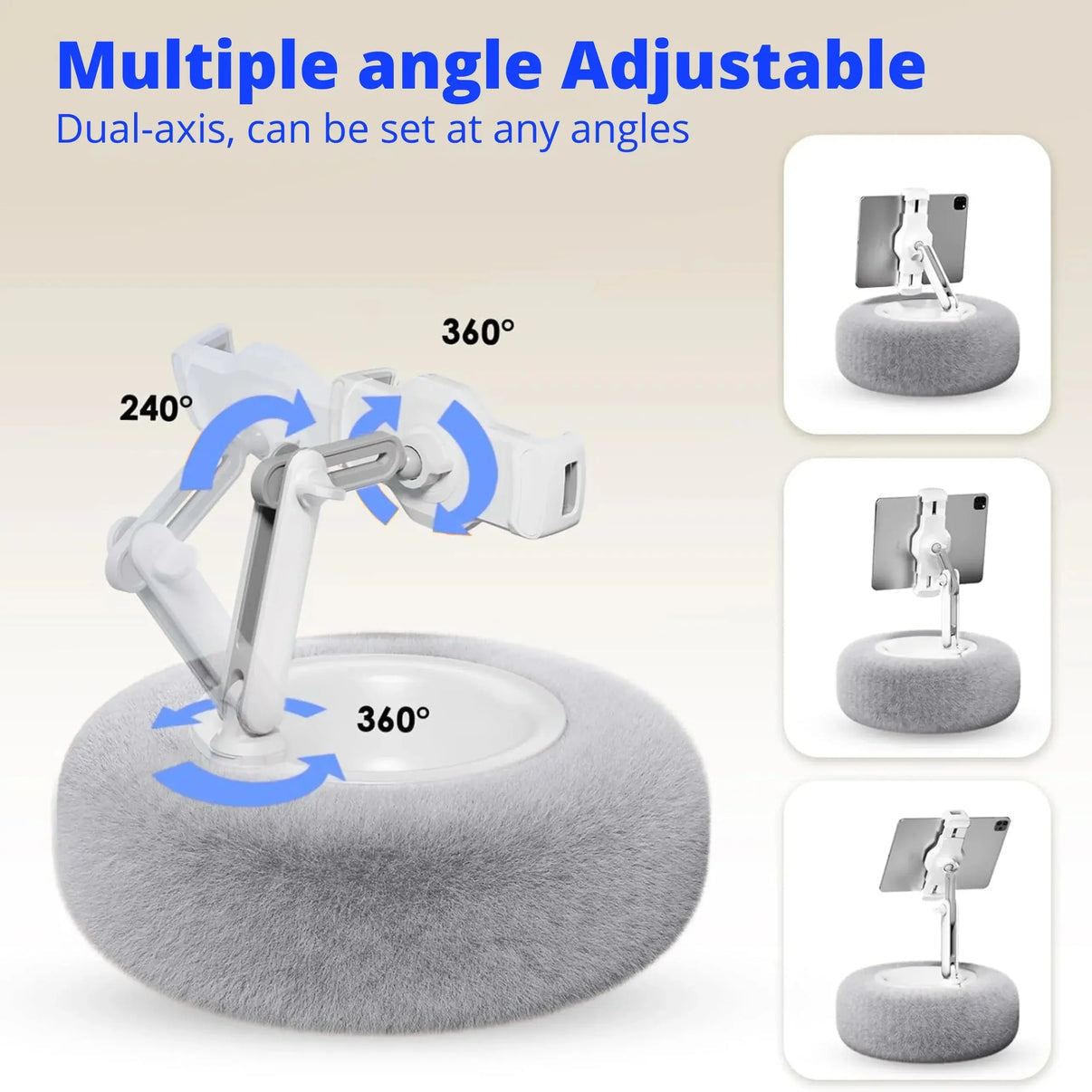 Snuffly® Plush Adjustable Device Pillow Stand