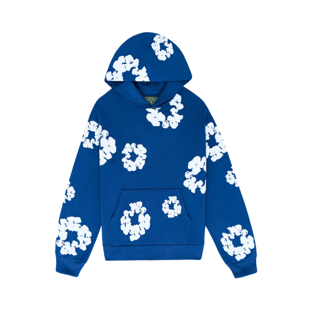 FLOWER HOODIE ROYAL BLUE