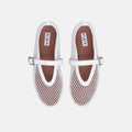 ALAÏ WHITE FISHNET BALLET FLATS