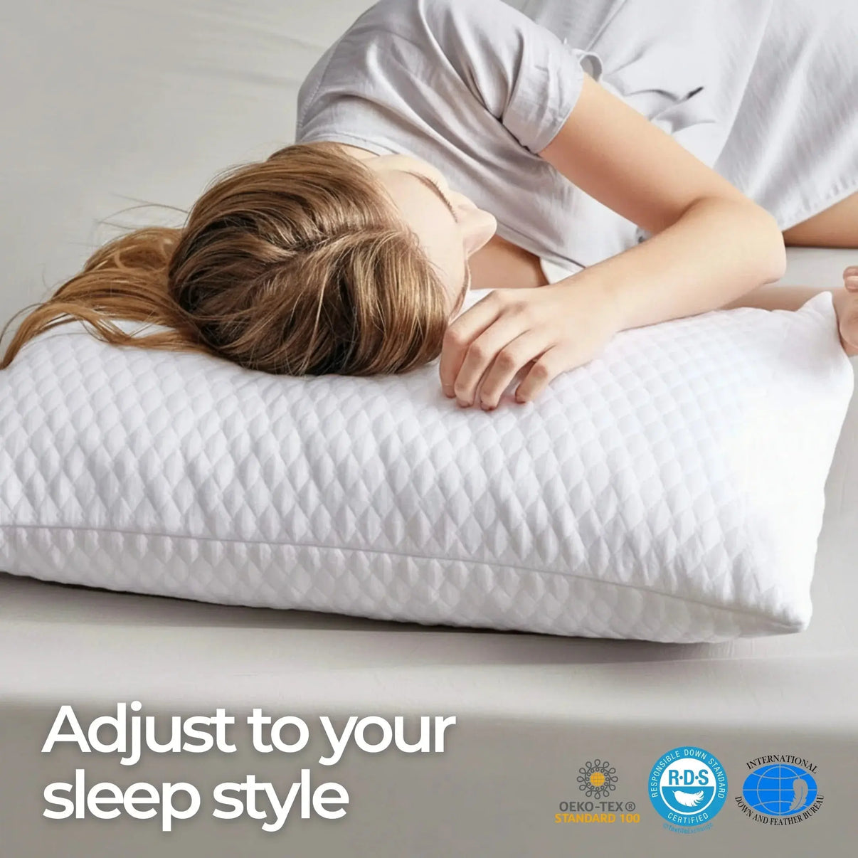 Snuffly® Memory Foam Zero-Pressure Side
Sleep Pillow