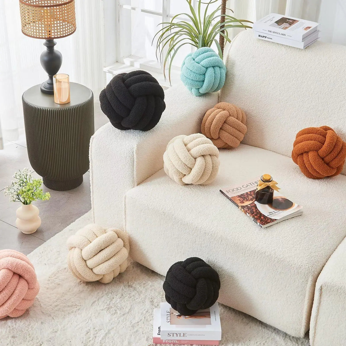 Snuffly® Nordic Woven Knot Ball Pillow