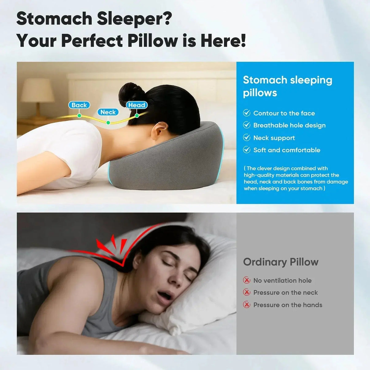 Snuffly® Breathe Easy Face Down Pillow