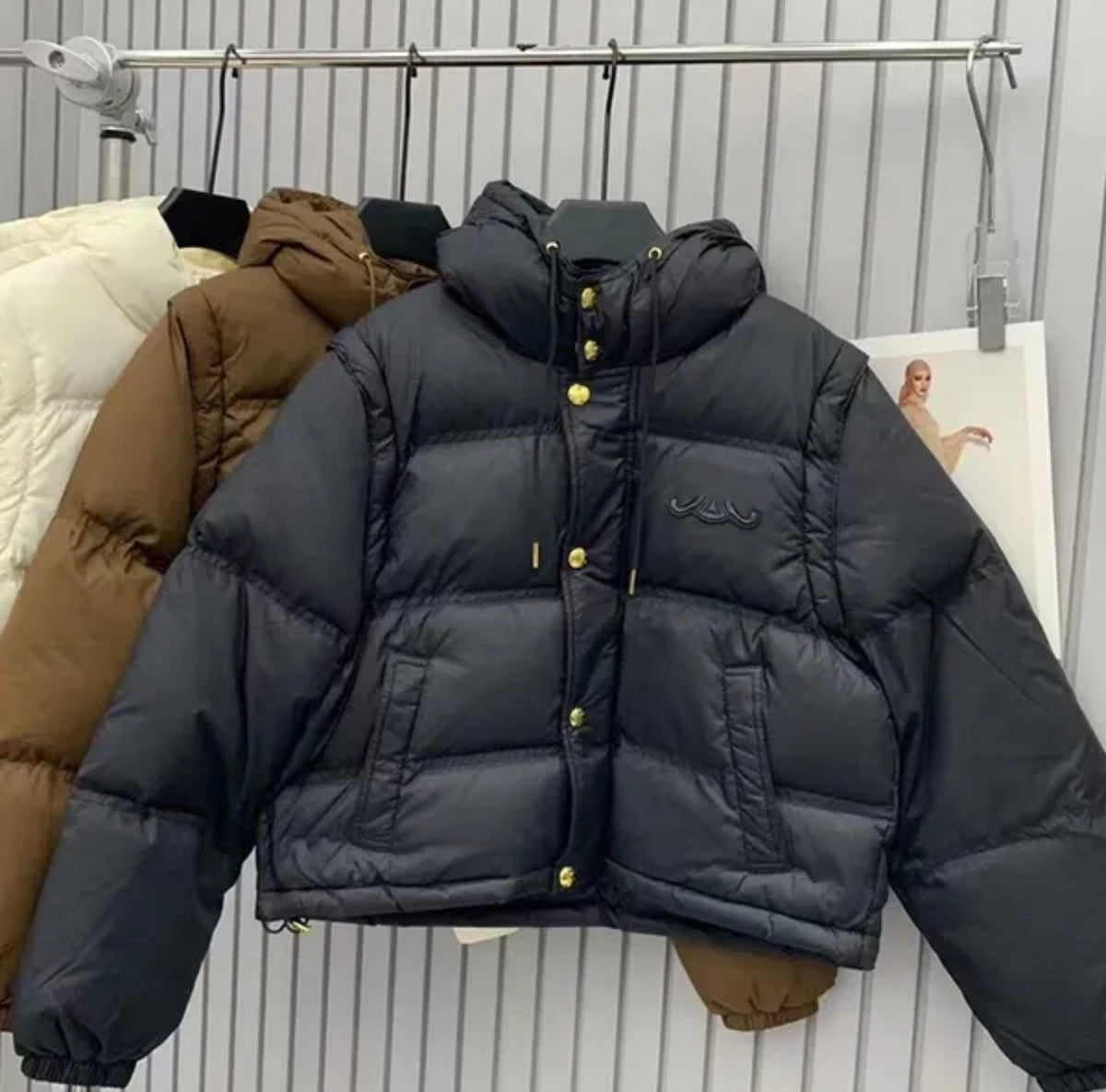 DETACHABLE COAT BLACK