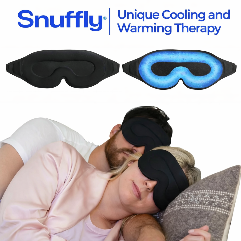 Snuffly® Cooling Gel Sleep Mask with 3D
Contoured Eye Design