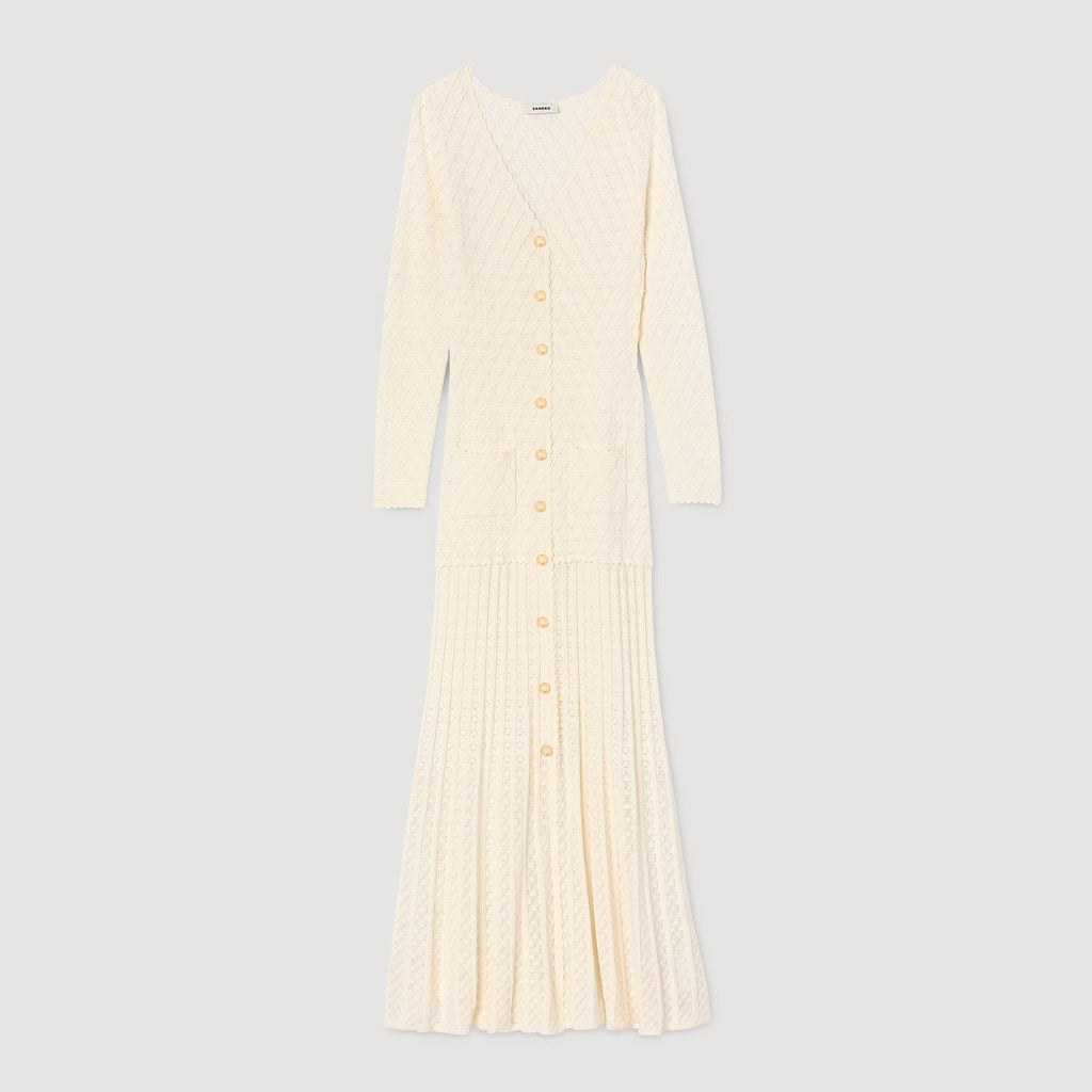 SANDRA FANTASY JERSEY DRESS BEIGE