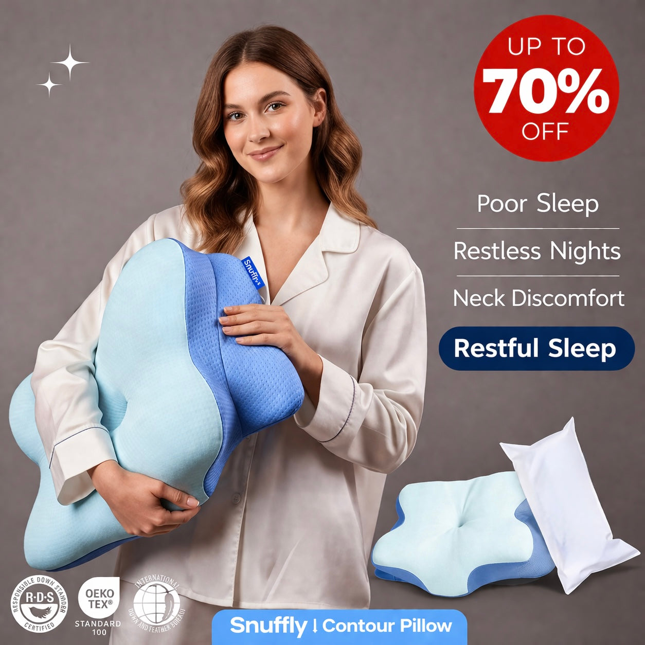Snuffly® Ultra Contour Relief Pillow