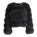 BUBBLE CROPPED COAT BLACK