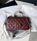 TOP HANDLE MAROON BAG