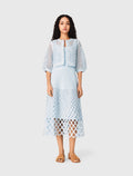MAJE DRESS SET CROCHET BLUE