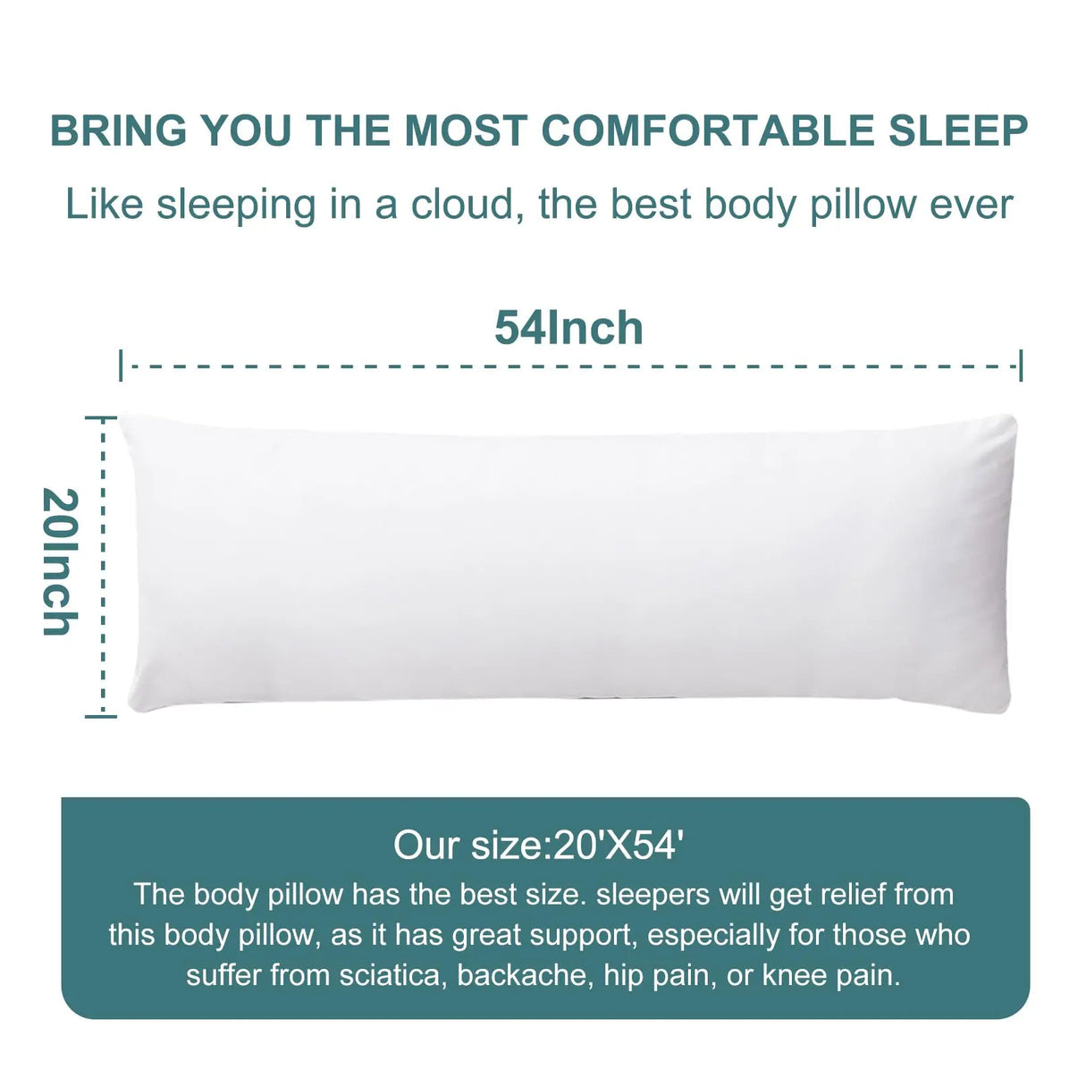 Snuffly® Breathable Large Body Pillow