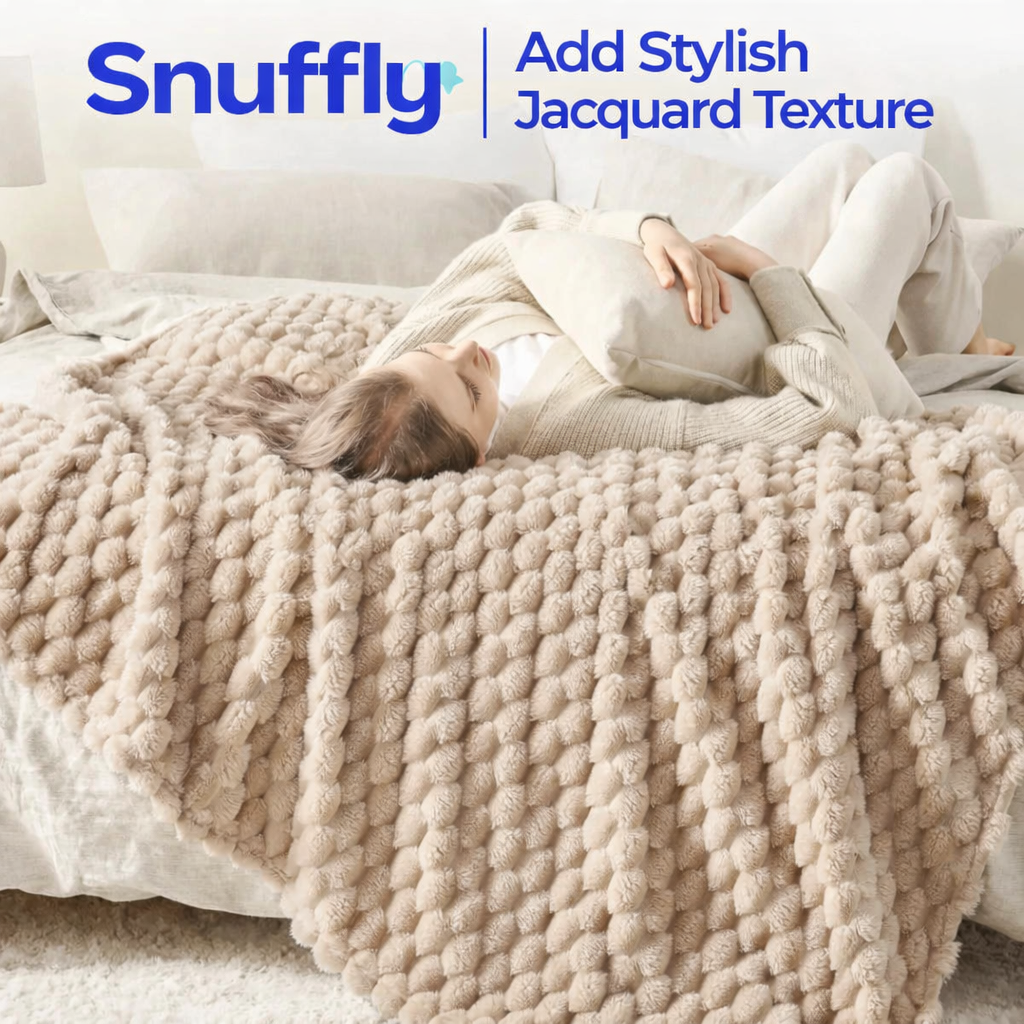 Snuffly® 3D Clouds Silky Flannel Fleece Blanket