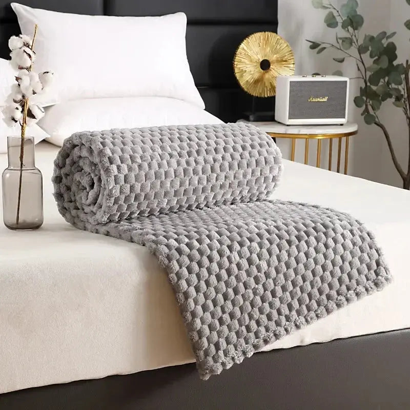 Snuffly® 3D Clouds Silky Flannel Fleece Blanket