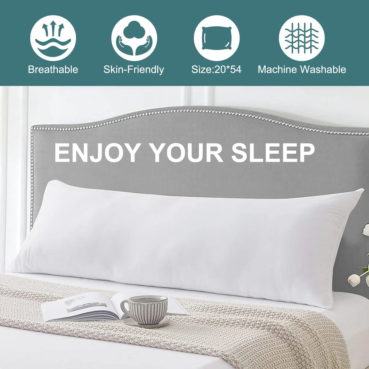 Snuffly® Breathable Large Body Pillow