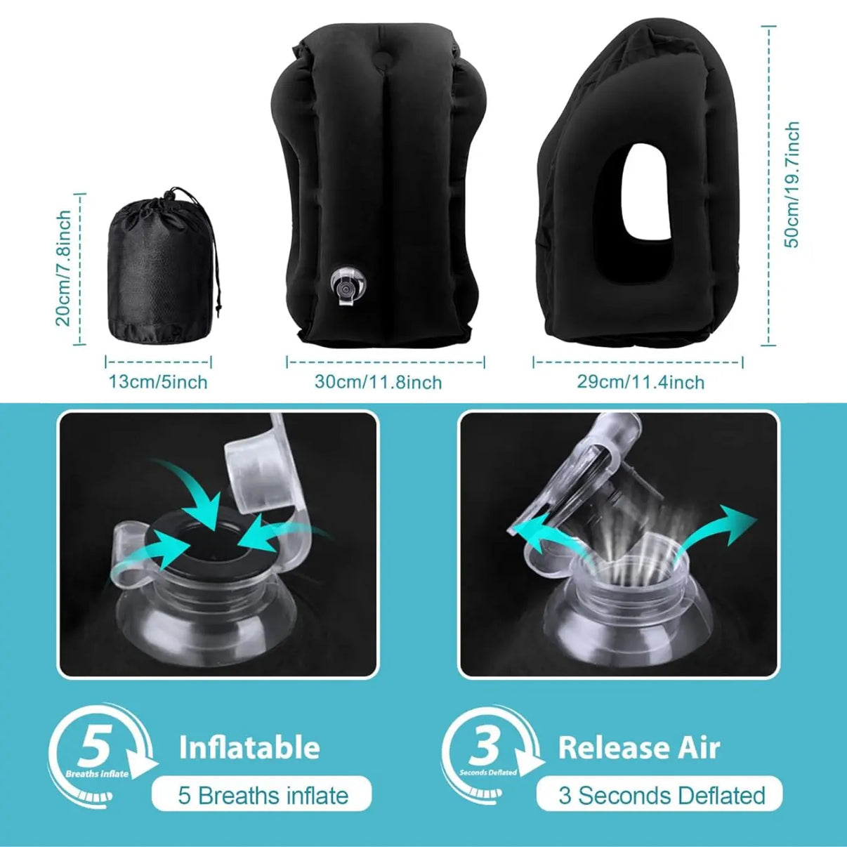 Snuffly® Travel Pillow Inflatable Headrest