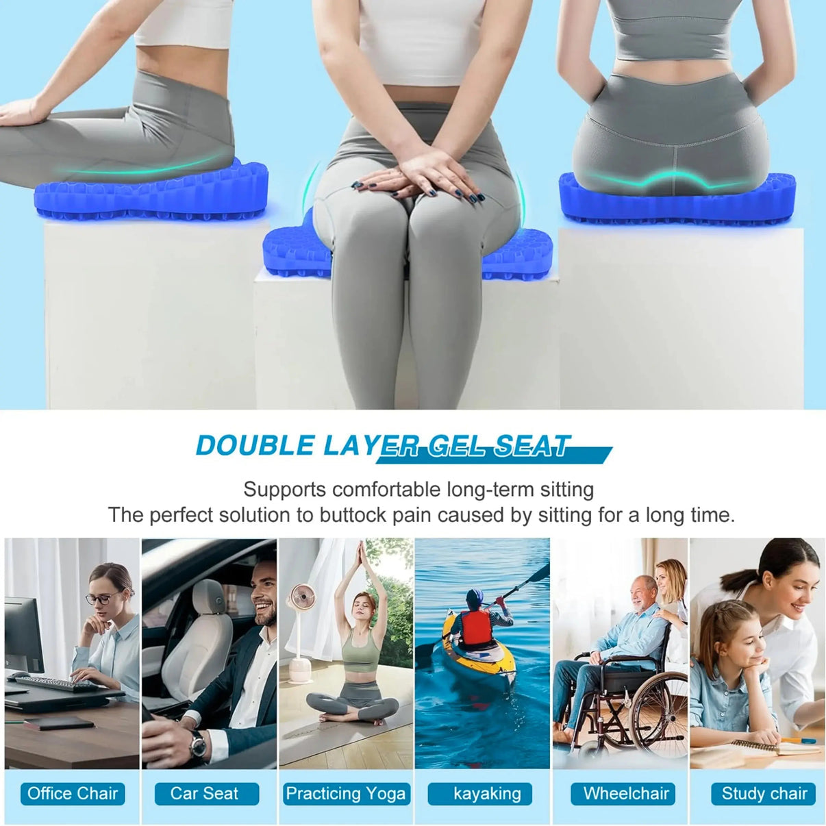 Snuffly® Honeycomb Gel Silicone Seat
Cushion