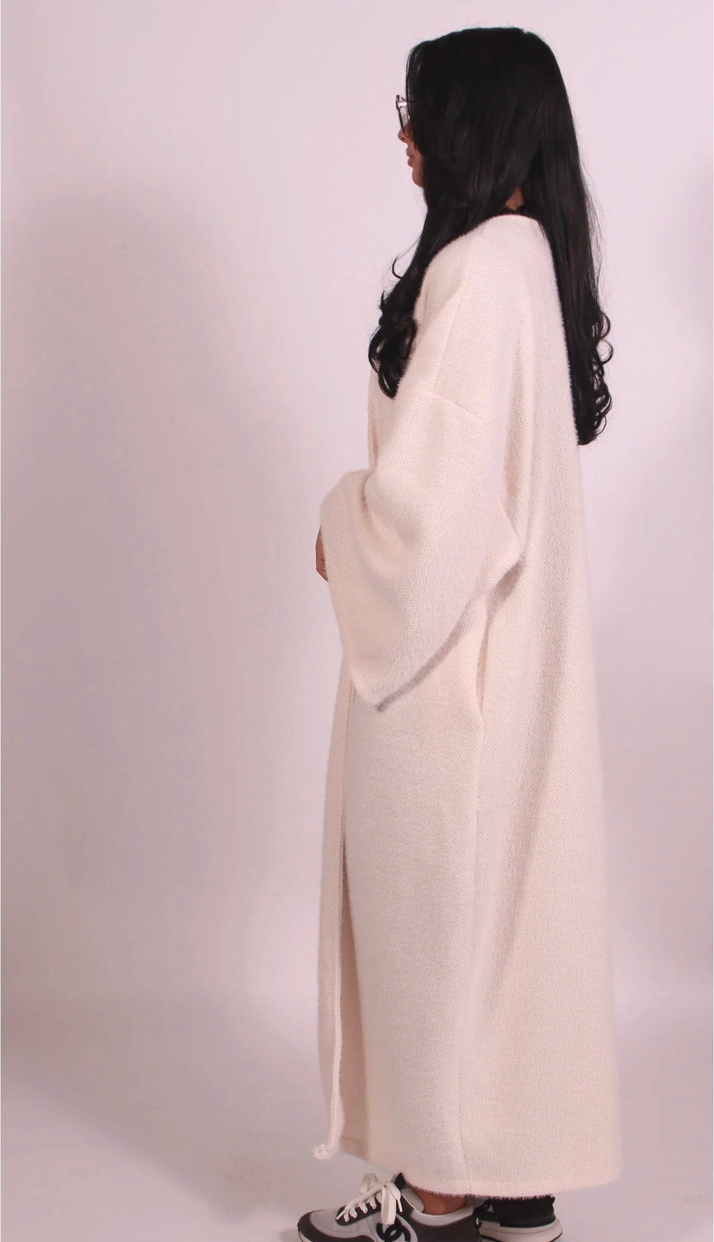 LONGLINE CARDIGAN CREME