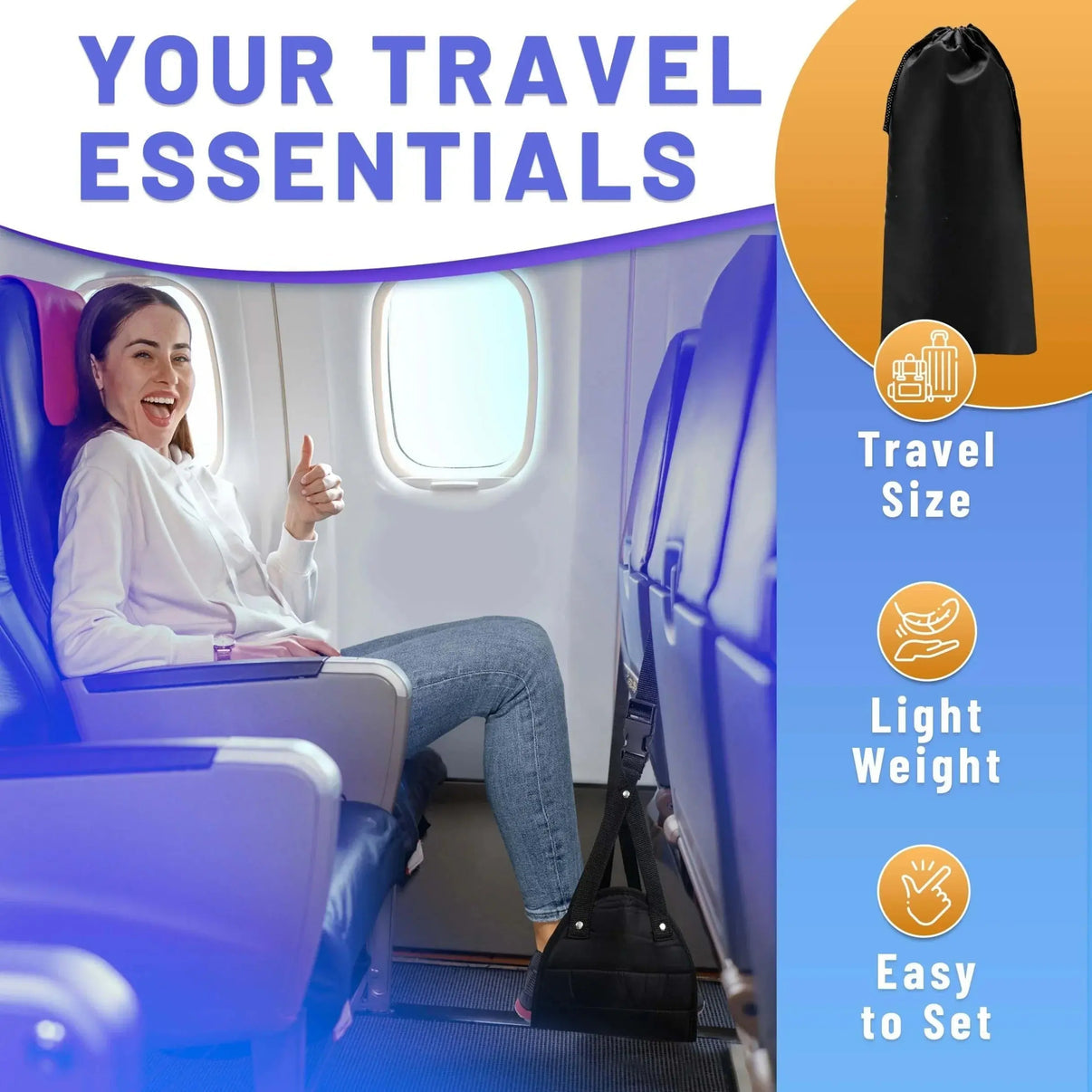 Snuffly® Airplane Foot Hammock Travel
Comfort Accessory