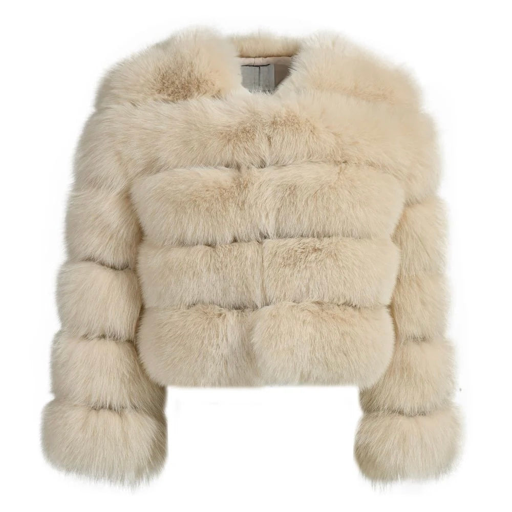 BUBBLE CROPPED BEIGE IVORY