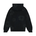 FLOWER HOODIE BLACK MONOCHROME