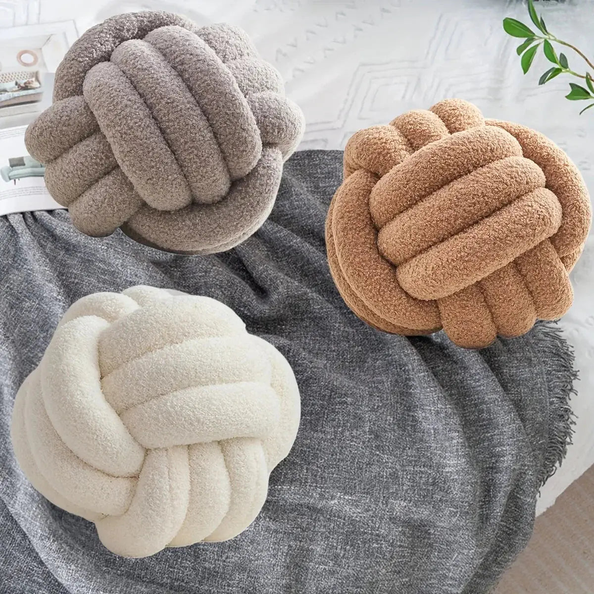 Snuffly® Nordic Woven Knot Ball Pillow