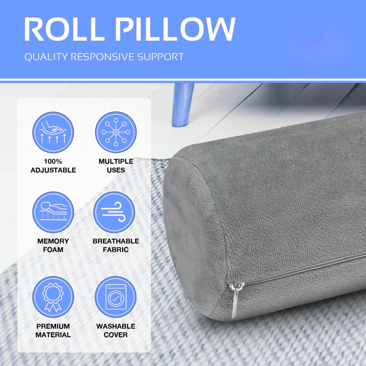 Snuffly® Neck Roll Bolster Pillow (2 Packs)