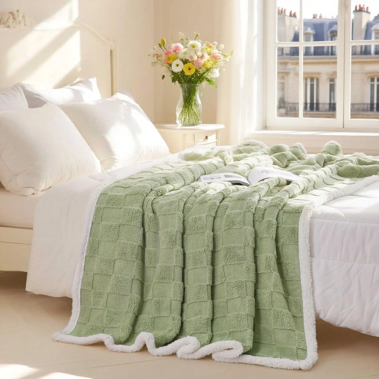 Snuffly® Sherpa Flannel Throw Blanket