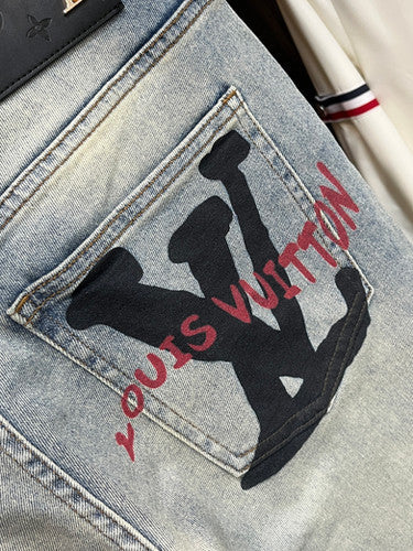 skater logo jeans