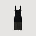SANDRA LONG KNITTED DRESS WITH FRINGES