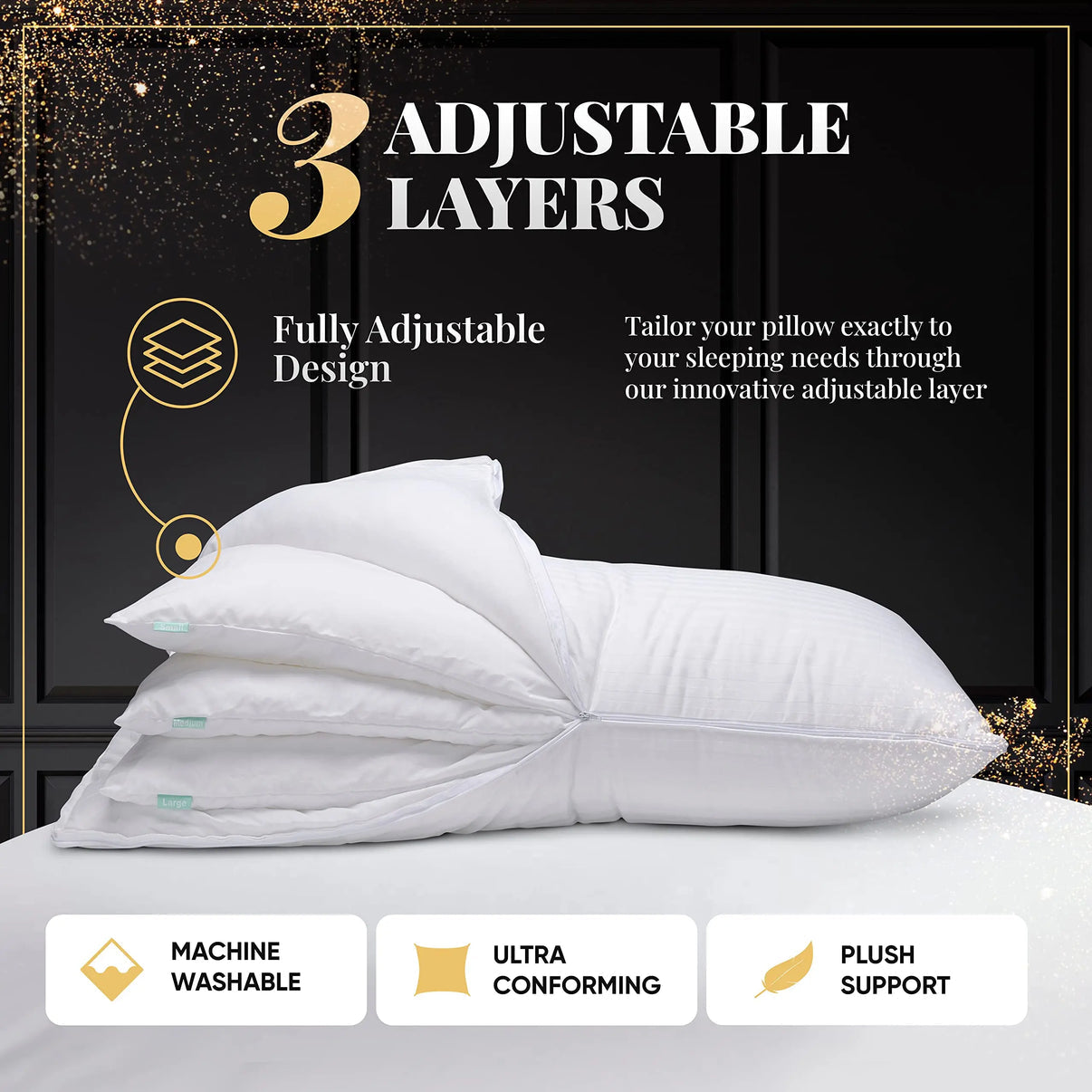Snuffly® Luxury Adjustable Layer Cooling Pillow
