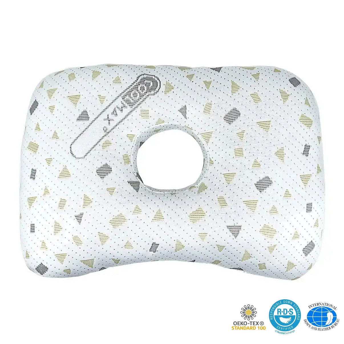 Snuffly® Ear Piercing Donut Pillow - Pain Relief for Side Sleepers