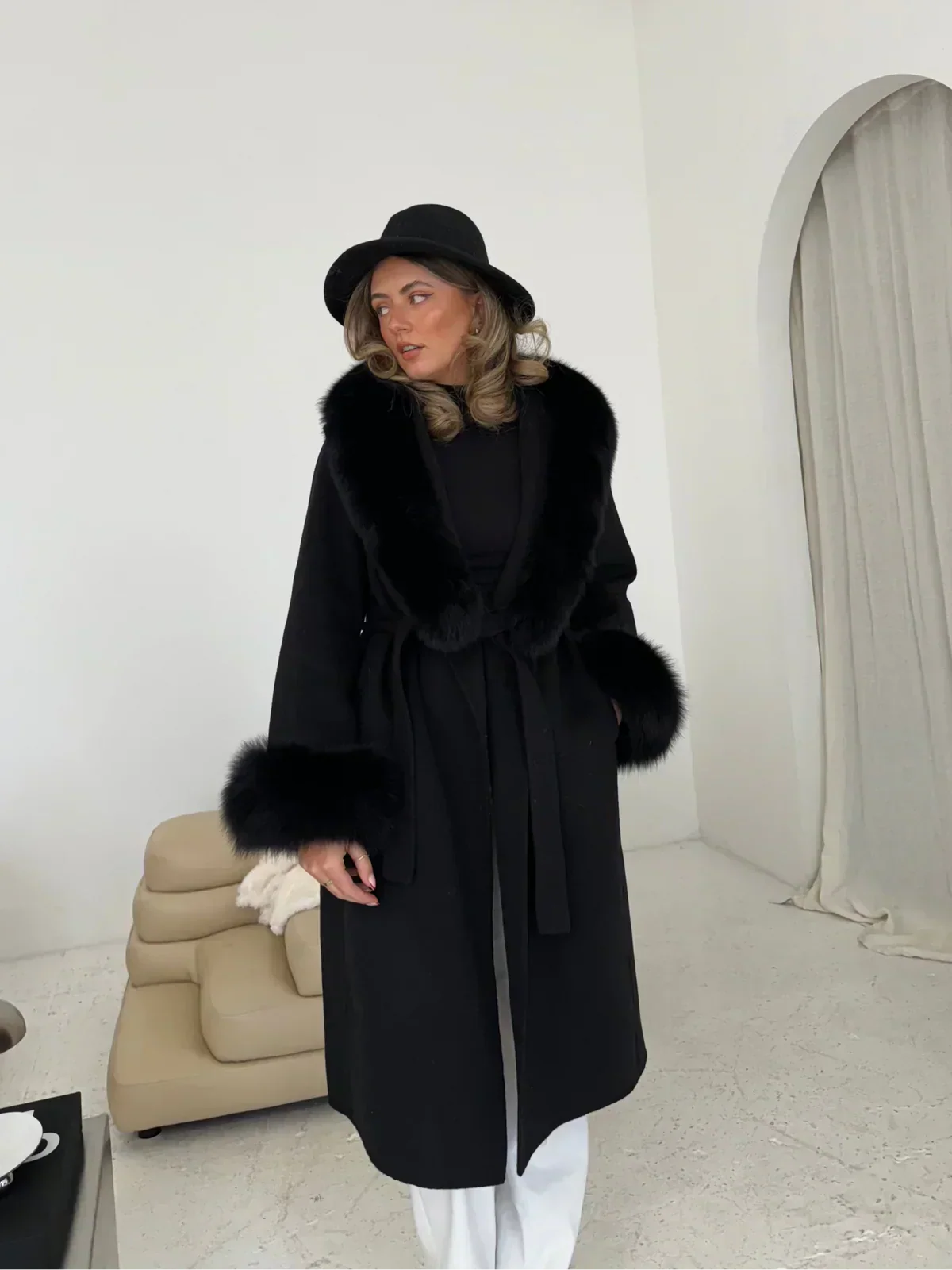 LUNEA LUXE LONG COAT BLACK