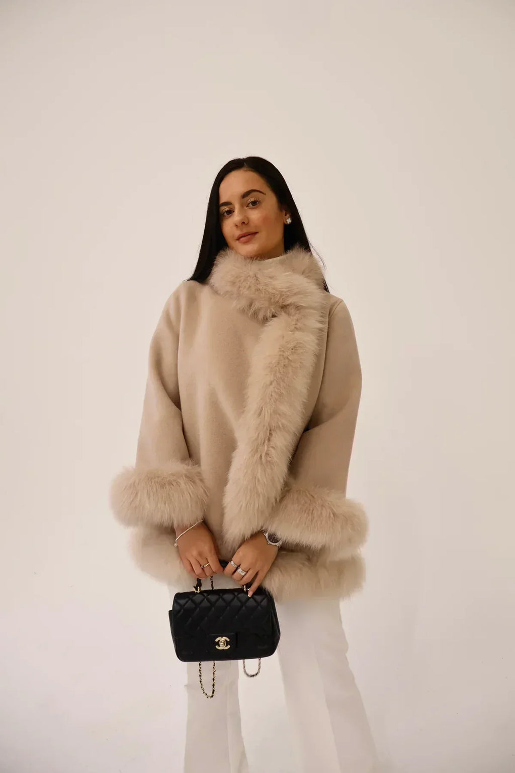 AURELIA FUR TRIM TAUPE