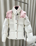 white pink coat