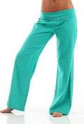 TURQUOISE FOLDOVER TROUSERS