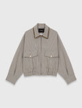 MAJE CHECKERED BOMBER