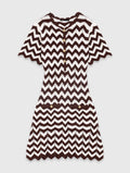 MAJE ZIGZAG CROCHET DRESS