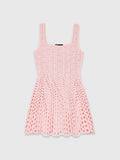 MAJE MINI PINK CROCHET DRESS