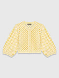 MAJE CROCHET CARDIGAN YELLOW