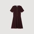SANDRA KNITTED DRESS BURGUNDY