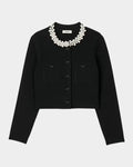 SANDRA BEADED COLLAR CARDIGAN
