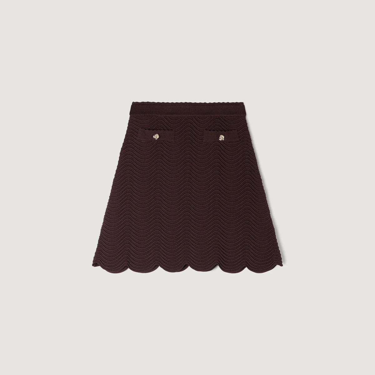 SANDRA KNIT SKIRT BROWN