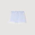 SANDRA LACE DETAIL SHORTS BLUE