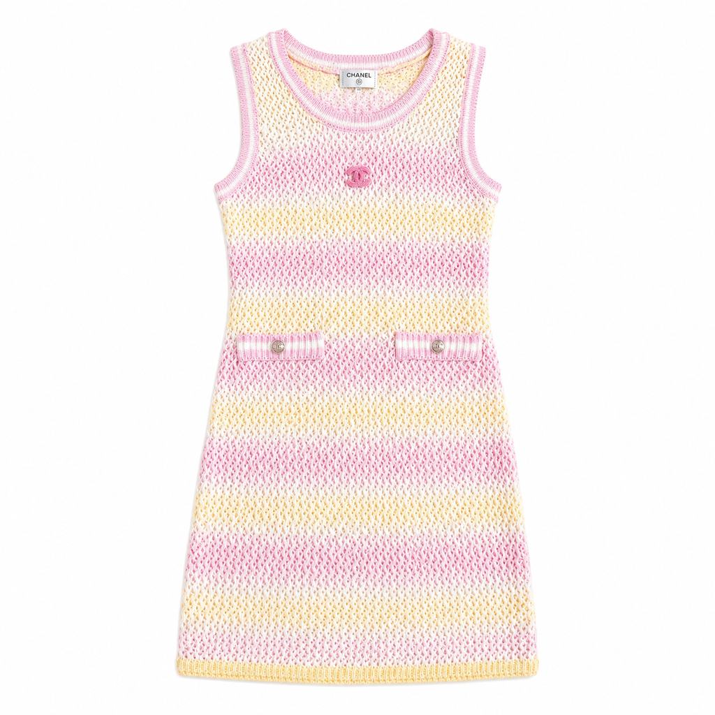 pink yellow dress