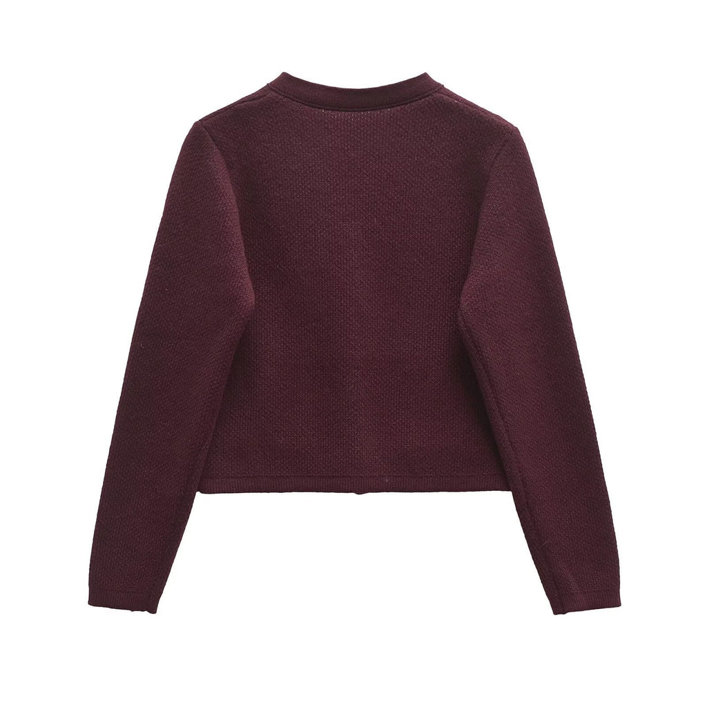 Noirea London | Strick Cardigan Bordeaux