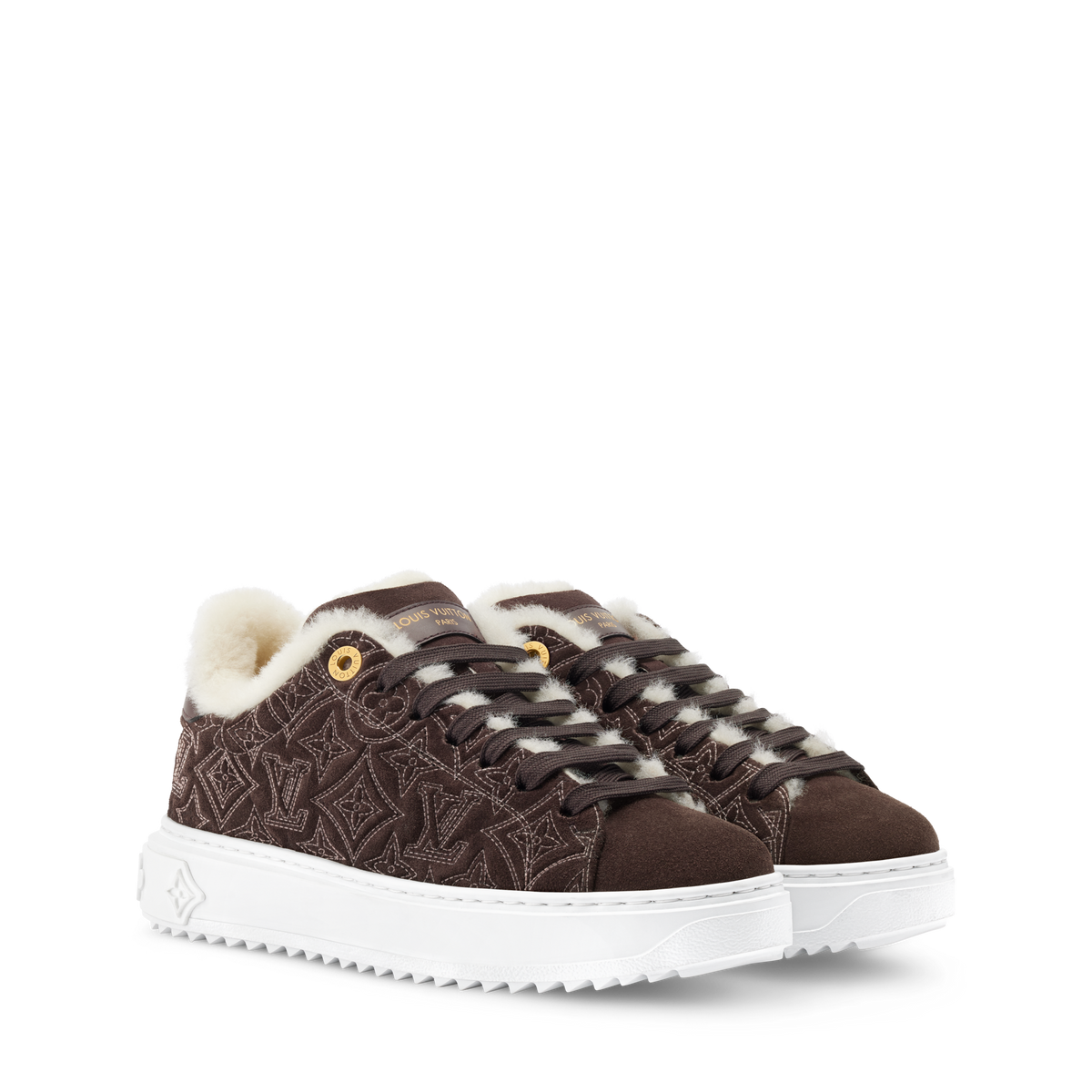 BROWN FUR TRAINERS